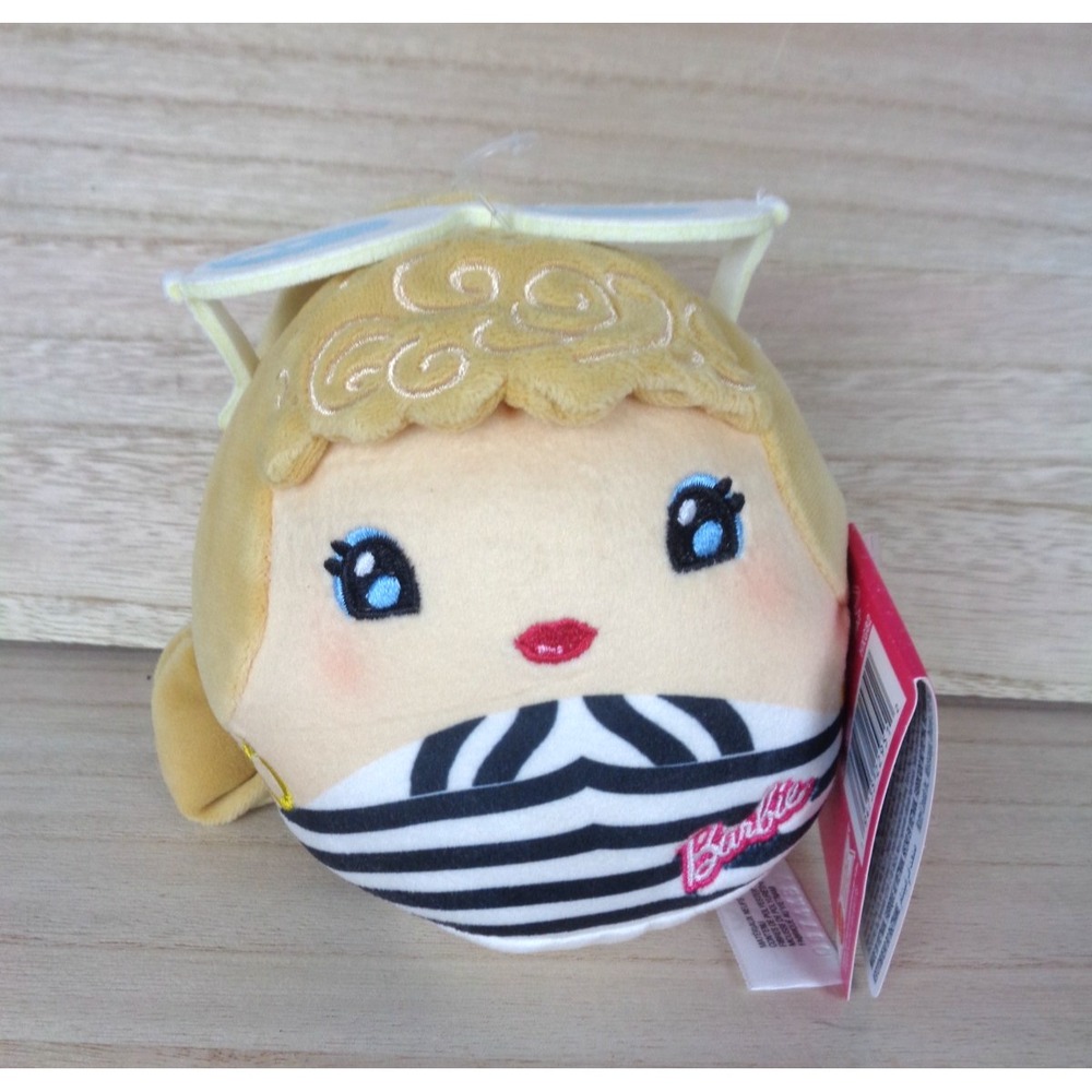 Barbie Cuutopia 5" Plush Original‎ Swimsuit Black Stripe Mini Stuffie NWT